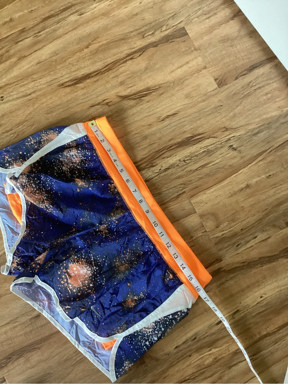 Nike Women's Orange Waist Galaxy Print Athletic Shorts - Picture 5 of 8